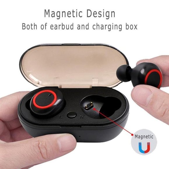 Bluetooth Earphone Fingerprint Touching Switch Intelligent Comfortable Wireless - Picture 2 of 8